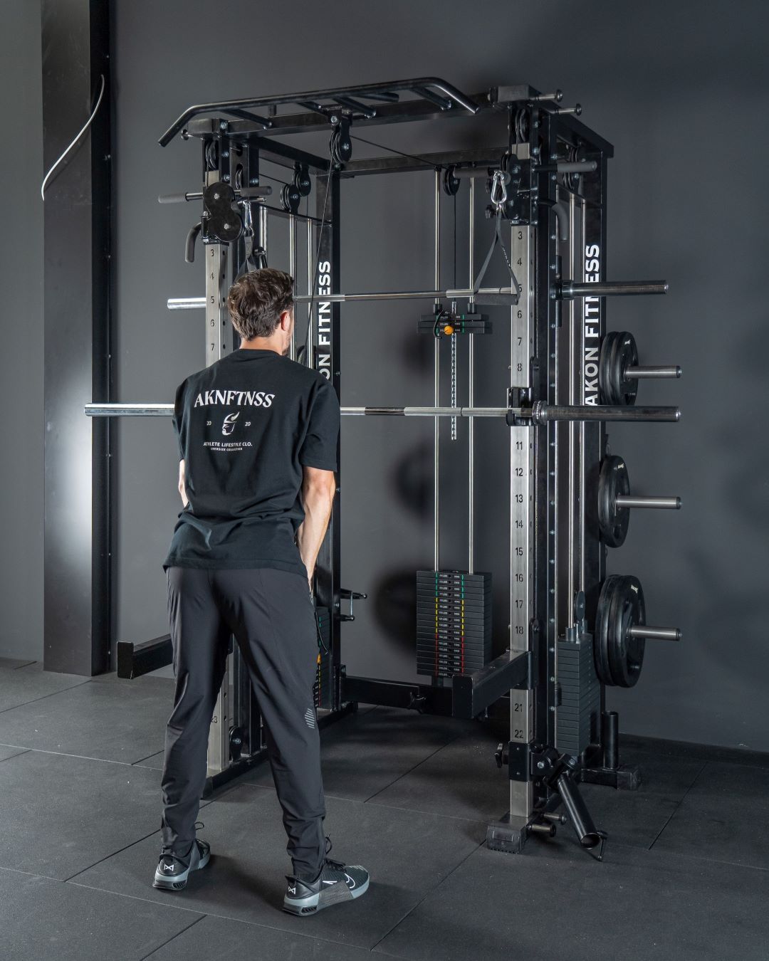 Jaula Multifunción + Cruce de Poleas + Polea Alta y Baja + Multipower