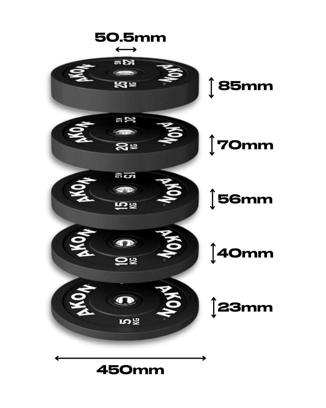 Disco Bumper Negro - Premium Quality (Pesos Individuales)