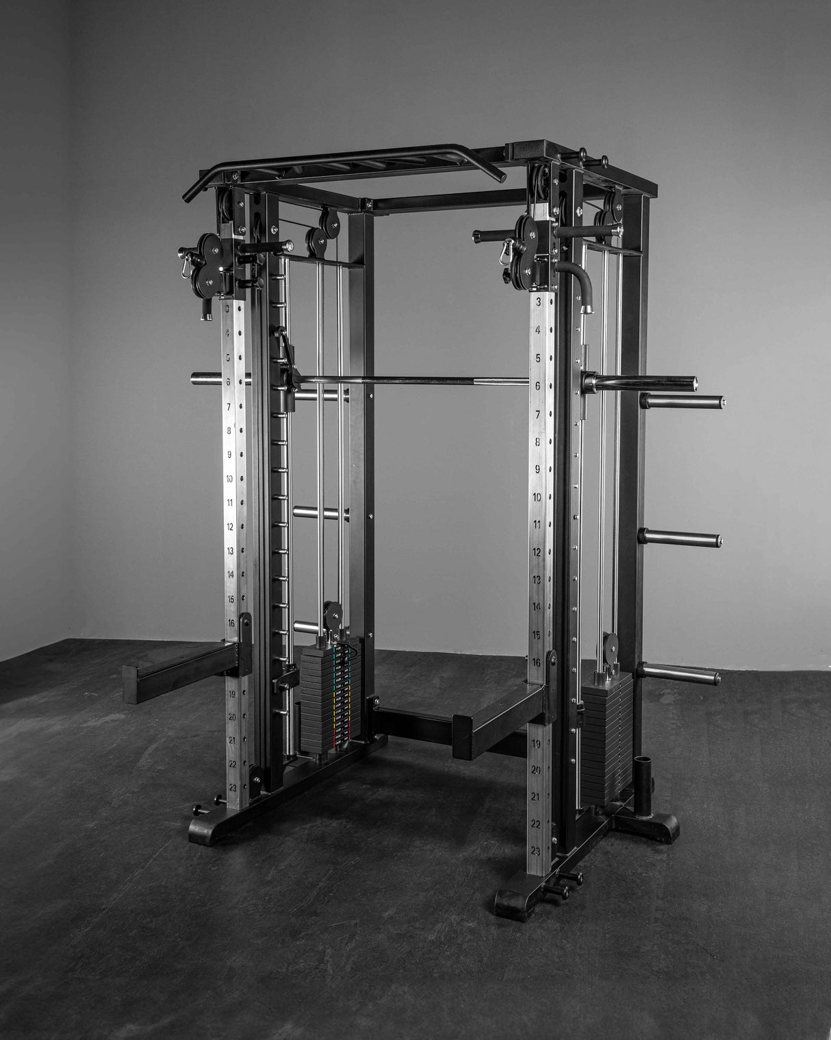 Jaula Multifunción + Cruce de Poleas + Multipower