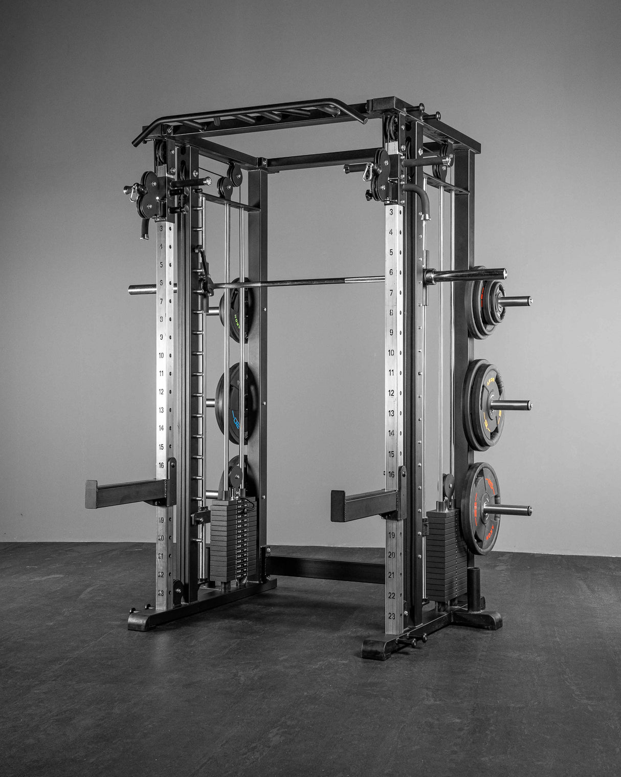 Jaula Multifunción + Cruce de Poleas + Multipower