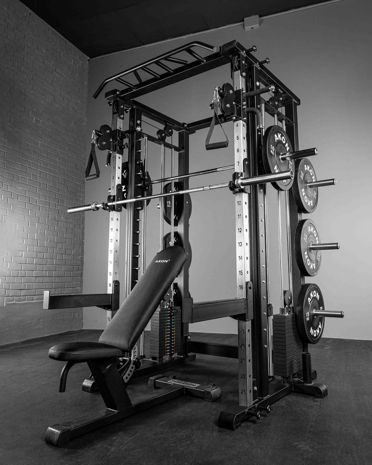 Jaula Multifunción + Cruce de Poleas + Multipower