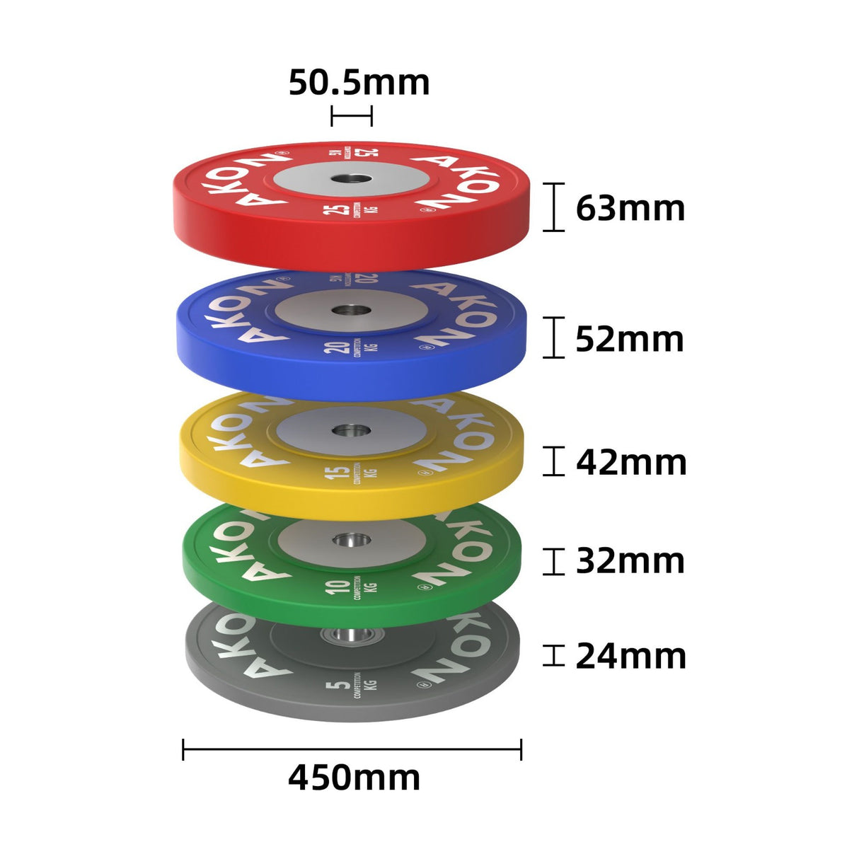 Discos Bumper Competición AKF (Peso Individual)