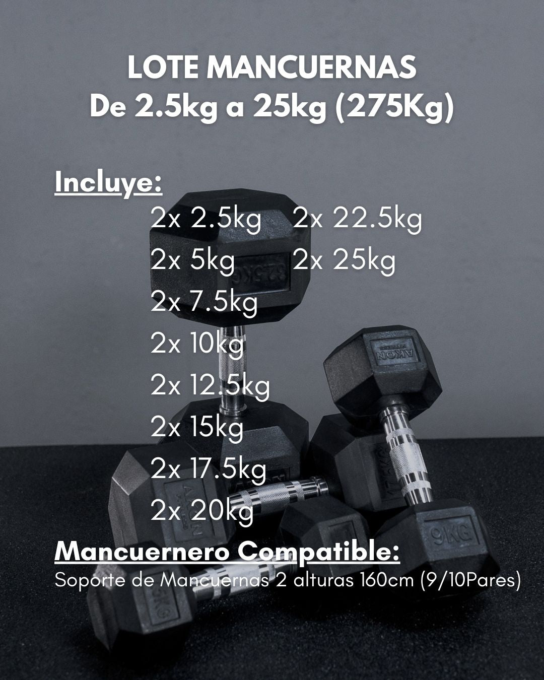 Lotes de Mancuernas Hexagonales