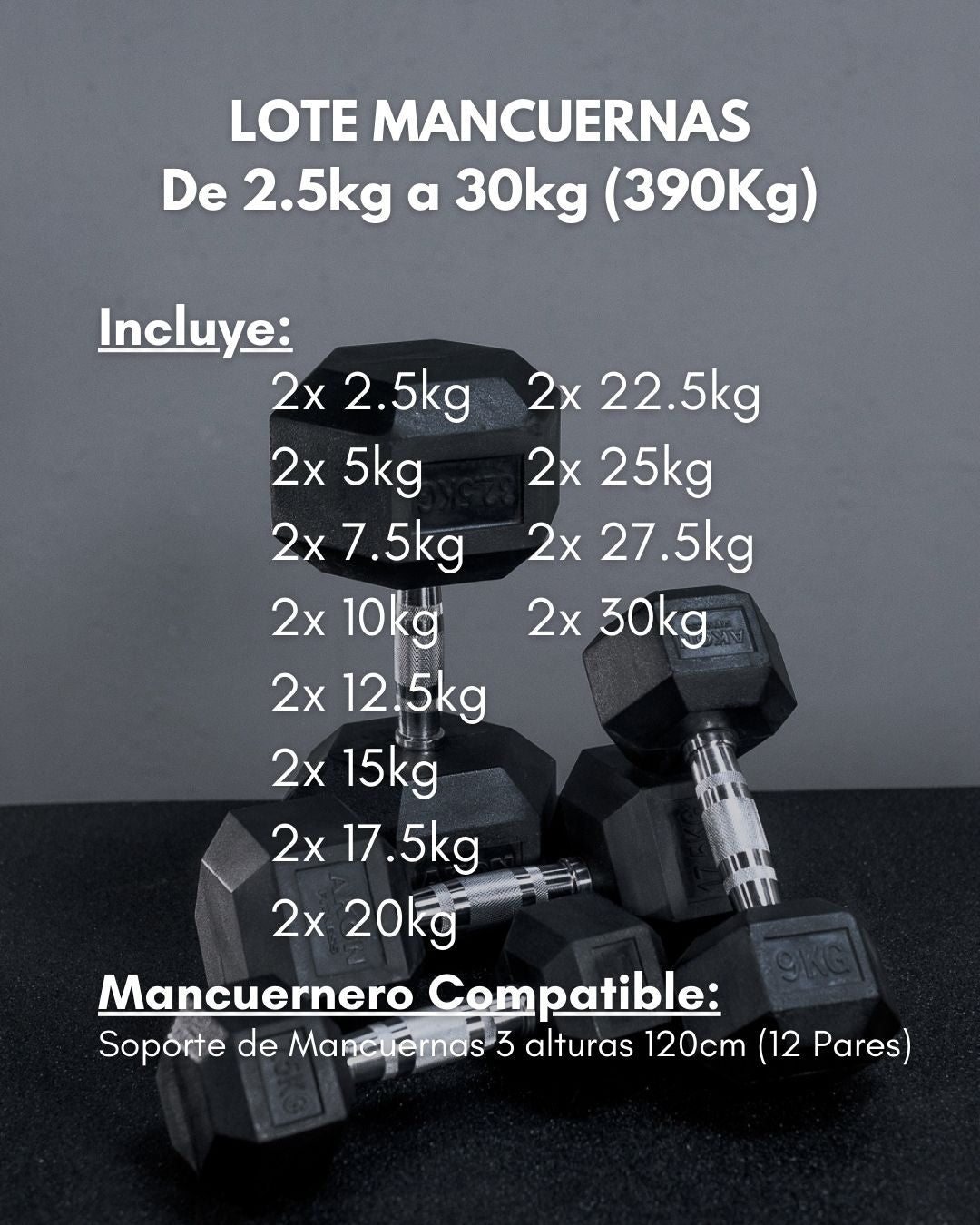 Lotes de Mancuernas Hexagonales